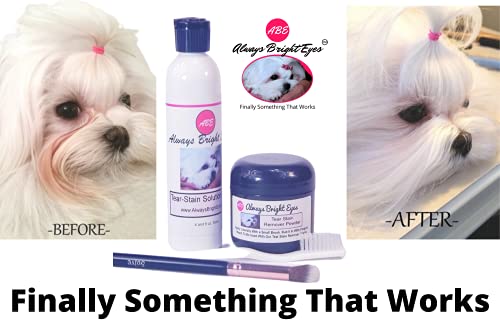 Always Bright Eyes Tear Stain Remover For Dogs and Super Whitening Concentrated Tear Stain Face Wash Shampoo With Optical Brighteners